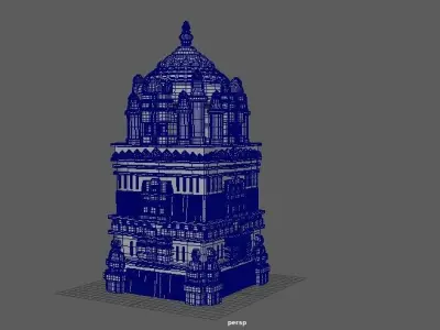 Indian temple 01 3D model