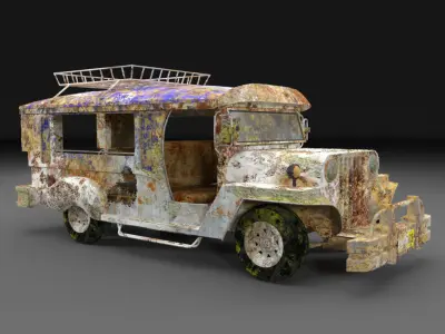 Rusty Philippine Jeepney 3D model