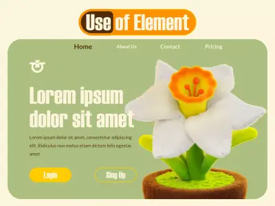 Flower In Pot Icon Stylized 3D model