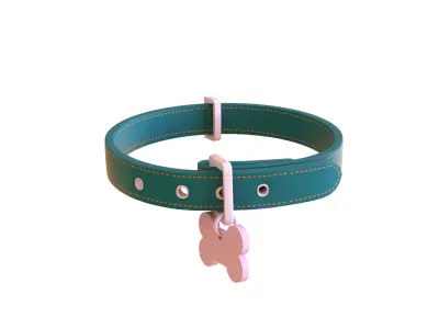 Cartoon Pet Collar v002 Low-poly 3D model