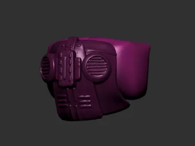 helmet high poly sculpt 3d printable  3D model 16