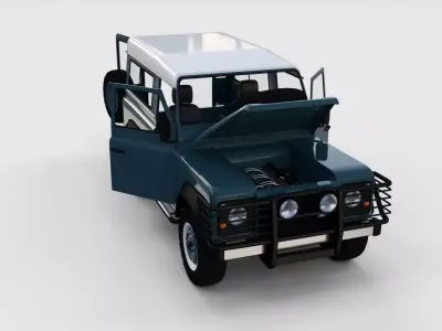 Full Land Rover Defender 90 Station Wagon rev 3D model