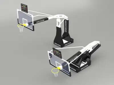 Portable basketball stand 3D model