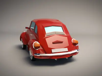 Low Poly City Car 01 Low-poly 3D model