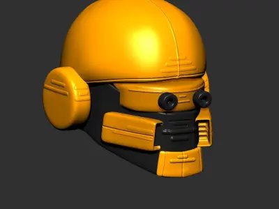 helmet high poly sculpt 3d printable ver 7 3D model 3D model 47