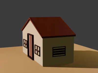 LOWPLOY HOUSE RADY GAME MODEL Free low-poly 3D model