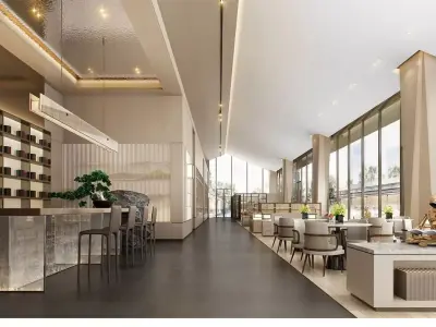 Sales office lobby interior decoration 3D model