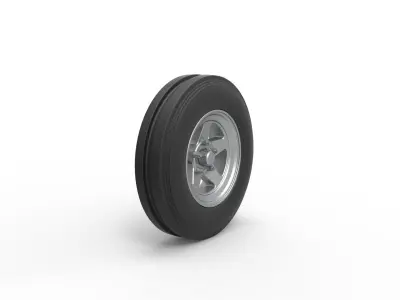 Front tractor wheel Version 2 Scale 1 to 25 3D print model