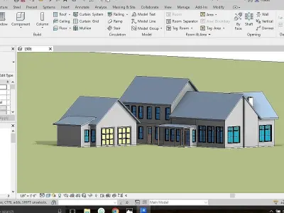 Revit Model wood House 3D model