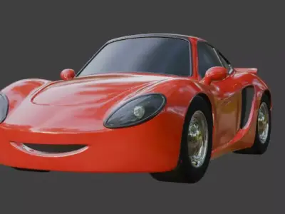 Red Sports Car for 3D Print 3D print model