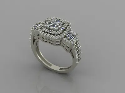 Beautiful jewelry ring 3D print model