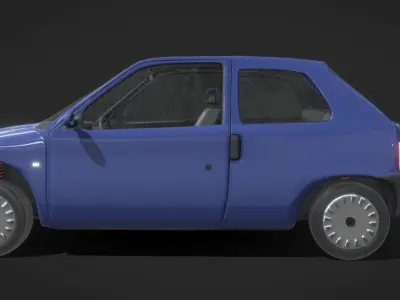 Peugeot 106 1996 Low-poly 3D model
