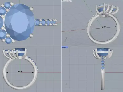 ring woman  3D print model 102