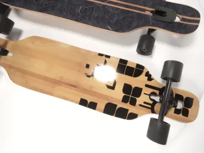 realistic longboard longboards and skateboards 3D model