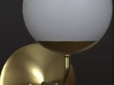 Wall lamp Low-poly 3D model shop