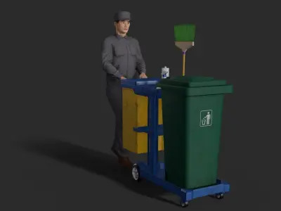 cleaner Low-poly 3D model