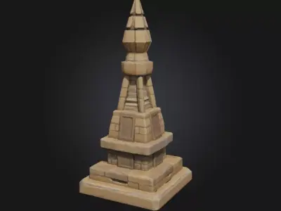 Stone Obelisk Monument  A Towering Symbol of Power and Legacy 3D model