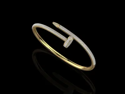 Juste un clou Bracelet 18 Size Full Diamonds N207 3D print model