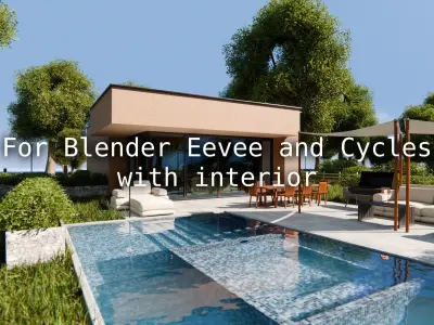 2026 Modern Modular House 5 for Blender Eevee and Cycles 3D model