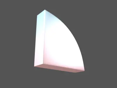 Quarter Circle v1 003 Low-poly 3D model