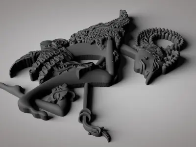 Karakter Pewayangan STL Texture
