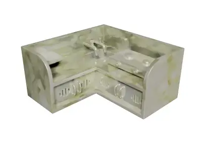 Cartoon Modular Kitchen Low-poly 3D model