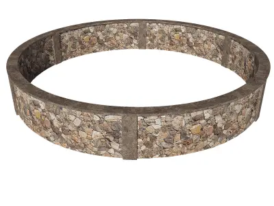 Ultra realistic Stone fence 3D model purchase
