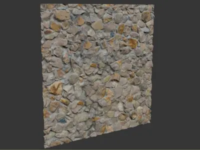 Ultra realistic Decorative stone wall geometry 5 3D model
