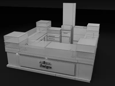 Booth Exhibition Stand a336b  3D model