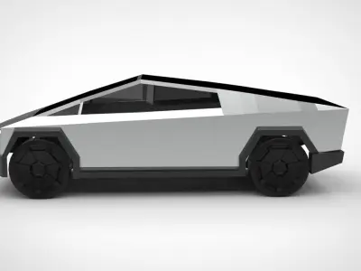 Tesla cyber truck Low-poly 3D model