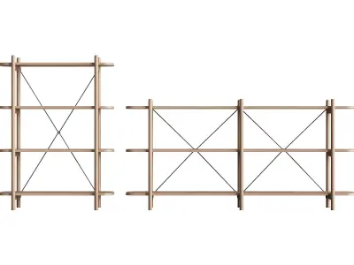 087 BROSA Dominic Narrow AND Wide Bookshelfs 00 3D model