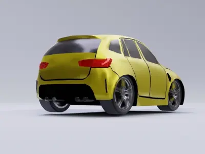 Toon car 01 model  3D model