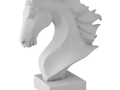 horse statue 14 3D model