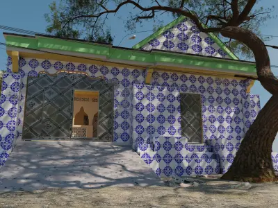 Realistic Somali Villa 3D Model  Luxury House with PBR Textures 3D model