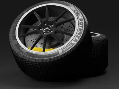 Mercedes-Benz AMG GT R 2020 3D and high Quality Car wheels  3D Model Pack