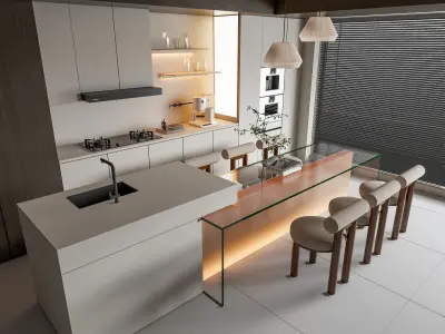 Kitchen Modern interior 88 3D model