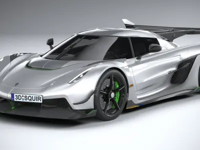 Koenigsegg Jesko 2020 LowPoly Low-poly 3D model