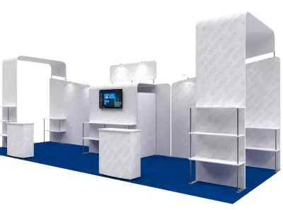 Exhibition booth 10x30ft 3DM010 3D model