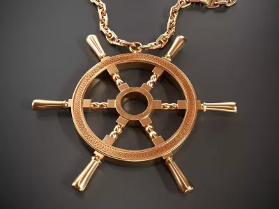 Steering wheel 3D model