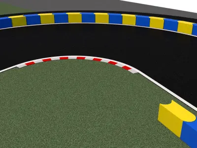 Karting track 3D model