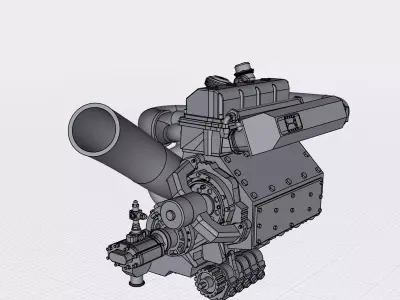 HEMI 4 cylinder Turbo Drag Engine Half Hemi Straight 4 3D print model