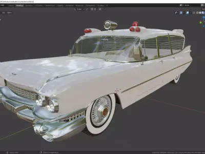 Cadillac Ambulance Wagon Superior 1959 3D model