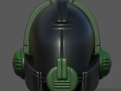 Helmet plastic mask protection pollution ball shaped Low-poly 3D model