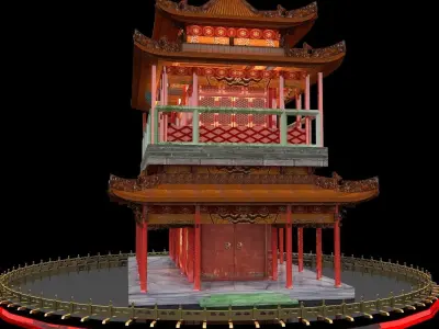 Chinese house 3D model 2