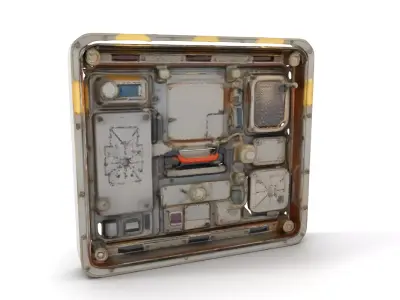 Futuristic Control Panel model pack Low-poly 3D model