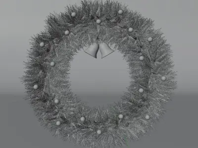 Christmas Wreath with Bells 3D model