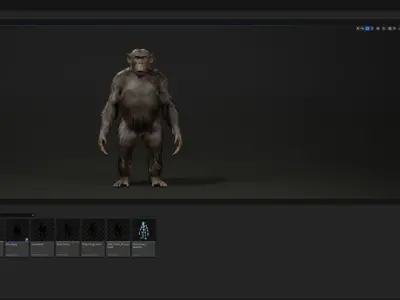 Chimp Rig UNREAL project  Maya base rig 3D model