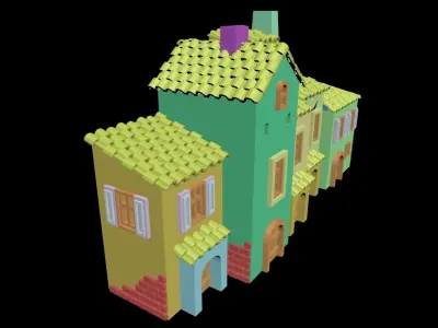 Medieval House 56 3D print model 3D model
