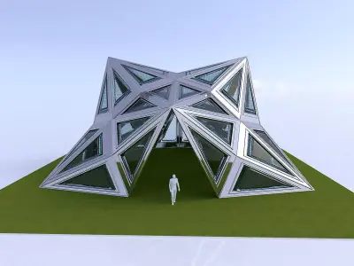 Pointed Diamond Pattern structure 3D model