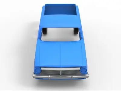 Shell and wheels Holden EJ UTE 1963 Scale 1 to 10 3D print model